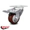 Service Caster 3.5 Inch Maroon Polyurethane Wheel Swivel Top Plate Caster with Total Lock Brake SCC-TTL20S3514-PPUB-MRN - alternate 2